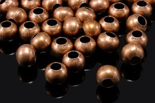 INWARIA Metallperlen 2/3/4/5/6/7/8/10/12/14 mm Großlochperlen Perlen Kugel, S2 