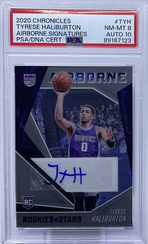 Tyrese Haliburton Rookie Auto PSA 8/10 - 2020 Panini Chronicles ‘Airborne’ /99