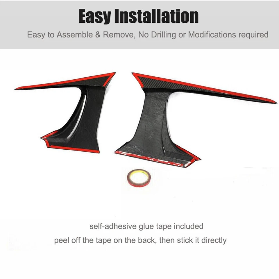 Parachoques delantero de carbono real para Jaguar F-Type 2017-2019 aletas insertar cubierta de ventilación Foto 4 de 4