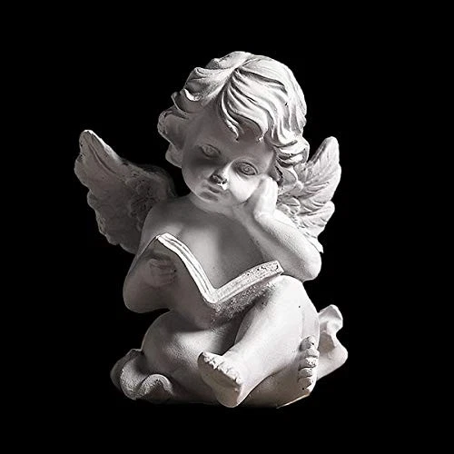 Estatua de ángel alas de querubín estatuilla interior exterior guardián hogar jardín ángel... Foto 2 de 4
