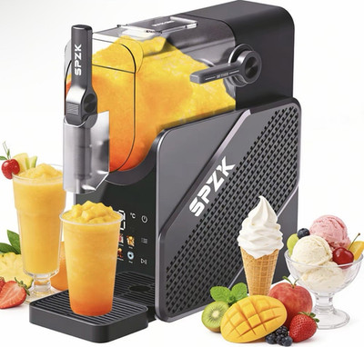 SPZK Slush-Eismaschine schwarz, 7 Programme, Überlastschutz, Höhe 41,5 cm