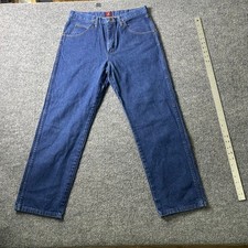 Wrangler Jeans Mens Size 33x30 Blue Relaxed Fit Straight Leg Denim 31MWZPW