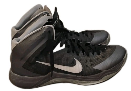 Nike Uomo Zoom Hyperquickness Grigio/Nero Taglia 12 Scarpe da Basket USA - Foto 5 di 6