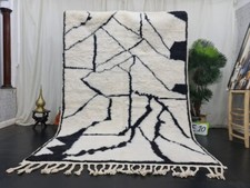 Custom Beni Ourain Carpet, Abstract Moroccan Rug, Handmade Wool Rug, Tapis