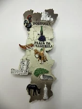 Map of Portugal Tourist Travel Souvenir Gift 3D Resin Refrigerator Fridge Magnet