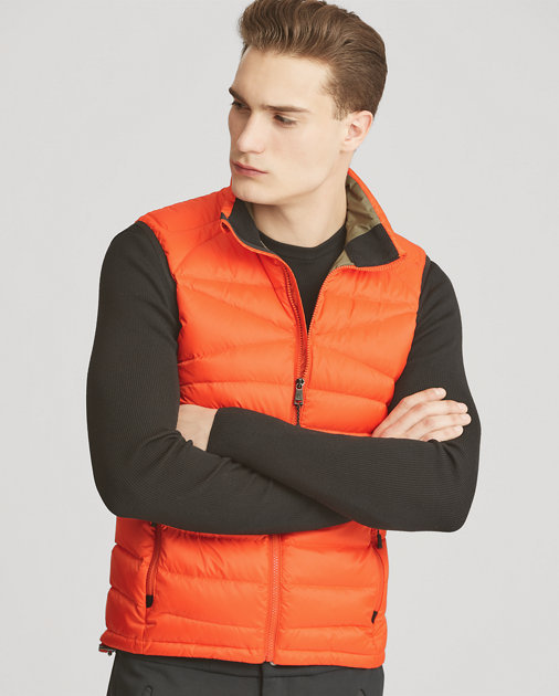 $595 Ralph Lauren Purple Label Mens RLX Orange Quilted Down