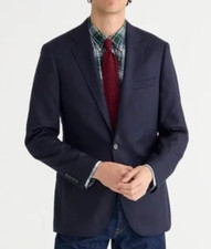 J.CREW BLUE LUDLOW SLIM FIT LEGACY ITALIAN WOOL FLANNEL SUIT JACKET AS943 40R