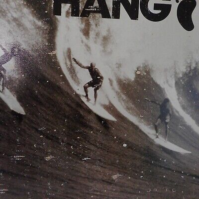 Hang Ten Surf Sign California Classic Big Wave Surfer Surfing Surfboard  Wall Art