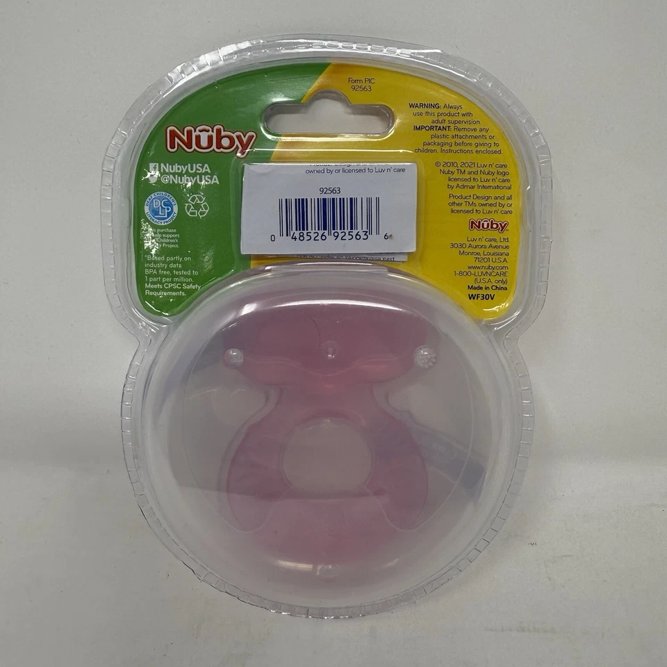 *2 PACK* Nuby Silicone Teethe-EEZ Teether with Bristles, Hygienic Case, BPA FREE - Image 2 of 4