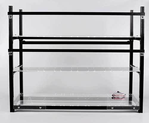 14GPU Open Air Miner Mining Rig Frame Computer Case Stackable Rack(No Fan)