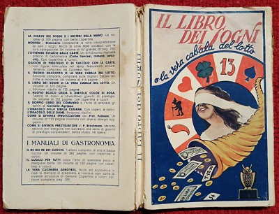 L4- DAS BUCH DER TRÄUME UND DIE WAHRE KABBALA DES LOTES, DEZ.GESETZ 1938, ED. BIETTI-1950