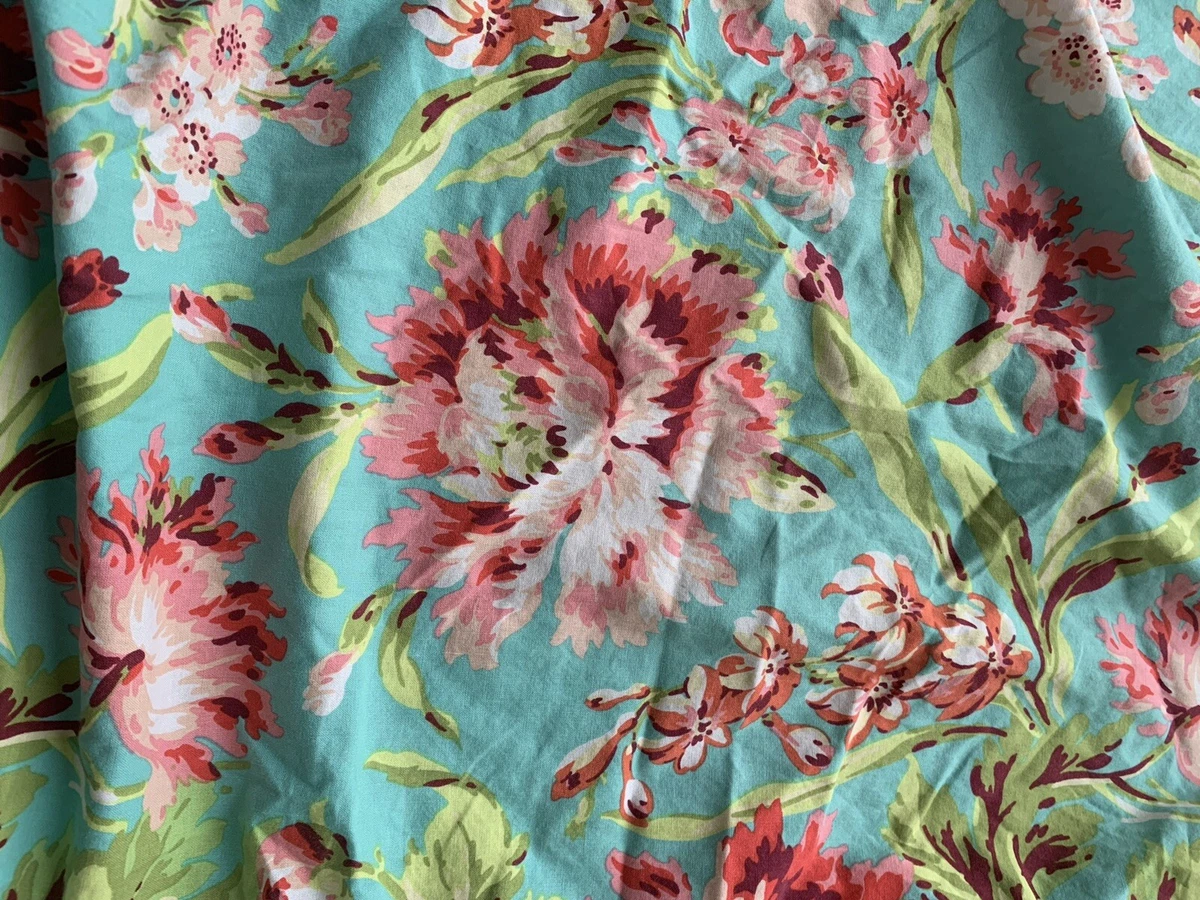 Carousel Designs Flora Blue W Big Flowers USA Fitted Crib Sheet