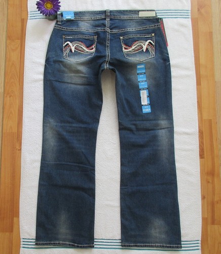 New ROCK & ROLL Cowgirl Jeans Size 34x32 Womens Low Rise Bootcut Riding Denim - Picture 8 of 12
