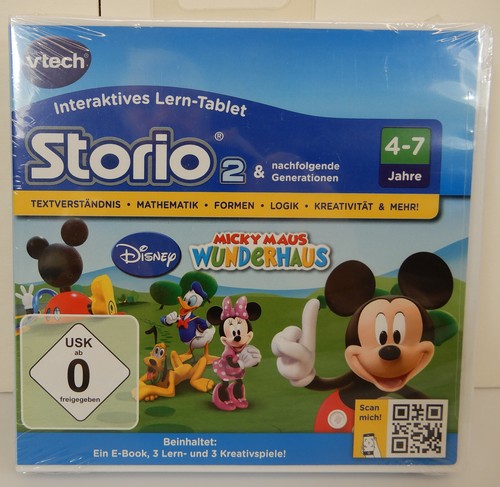 VTech Storio Lernspiel – Micky Maus Wunderhaus | 4 Lernspiele Für Lese- Und Schreibfähigkeiten (5-8 Jahre)