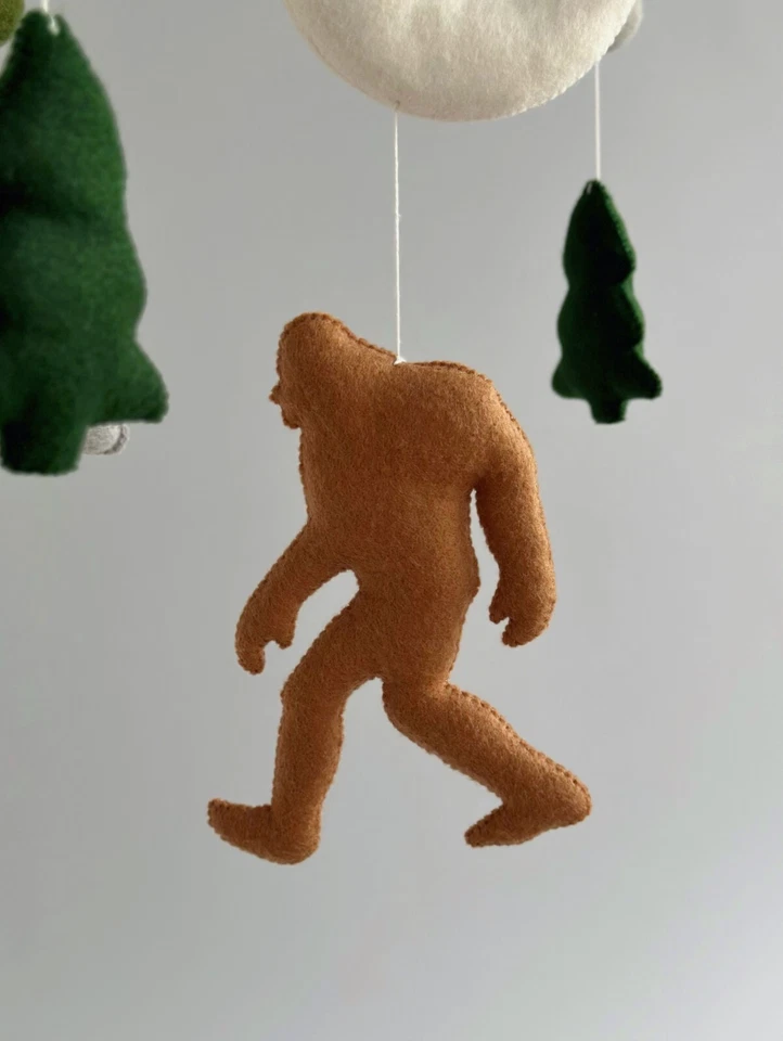 Baby mobile Bigfoot Sasquatch Nursery mobile Woodland Mountain Mobile baby - Изображение 3 из 4