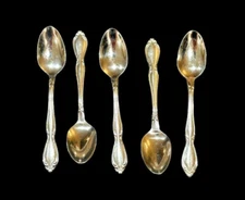 STRATHMORE Oneida LTD Deluxe Demitasse Spoons 5 Stainless Steel Flatware Glossy