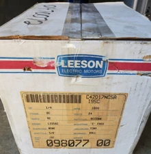 LEESON ELECTRIC MOTOR, 1/4hp, DC 24 Volt, 5/8" shaft. Part # C42D17NC5A
