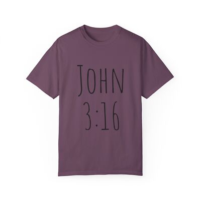 JOHN 3:16 3:17 with scripture on back Unisex Garment-Dyed T-shirt