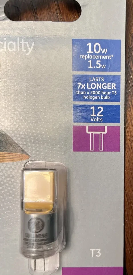 GE LED Light Bulb T3 190 Lumens 1.5 Watt Replaces 10 W G4 Straight Bi Pin Base - Image 2 of 3