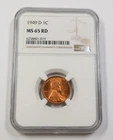 1949-D NGC MS65 RD - Lincoln Wheat Penny Cent - 1c Coin US #35265A