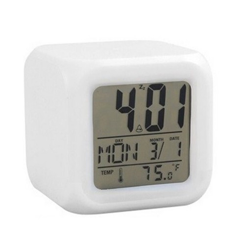 MoodiCare Clock Glowing LED Color Changing Digital Alarm Clock For Kids