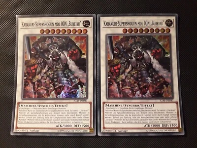 Yu-Gi-Oh! 2x Karakuri-Supershongun mdl 00N "Bureibu" IGAS-DE043, SR, 1.A, NM-EX - Bild 1 von 4