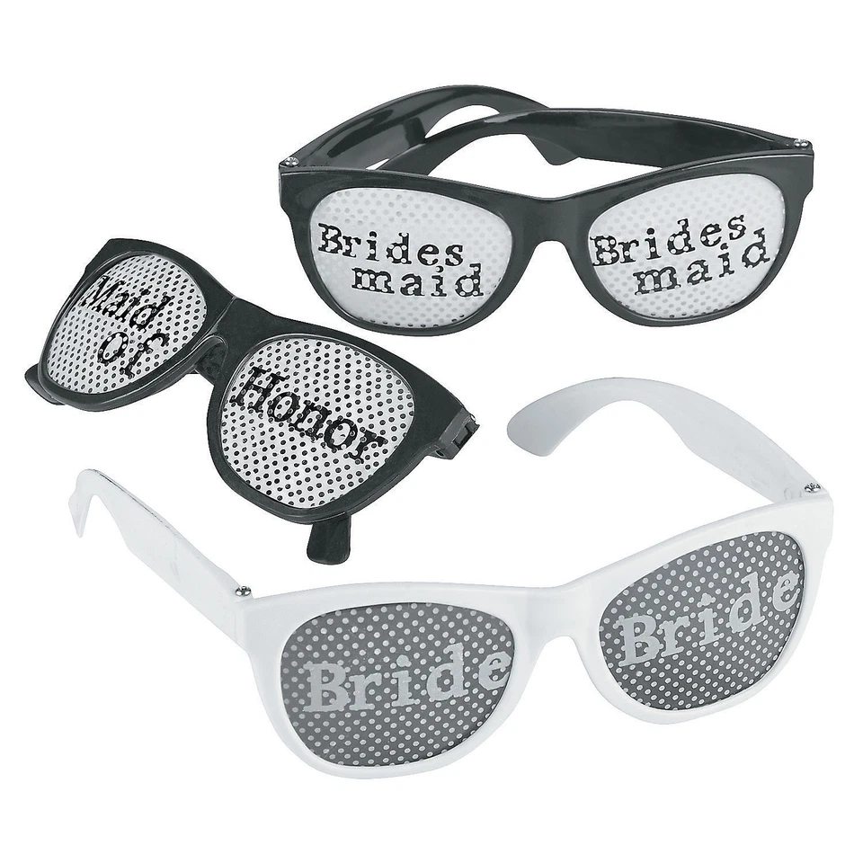 Case 600 Piece (100 6 Pack) Bridal Photo Booth Wedding Party Favor Glasses - Image 3 of 3