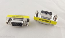 10x VGA/SVGA 15Pin DB15 Female To Female D-SUB 3 Row Mini Gender Changer Adapter
