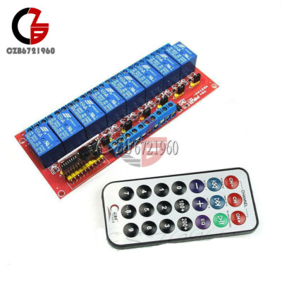 1/8 Channel Infrared Remote Control Switch Relay Multi-function 5/12V LED New