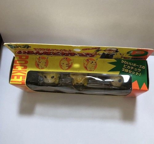 Vintage TOMY 1998 Japanese Sealed Set of 3 Pokemon Pikachu Figures. - Picture 2 of 5