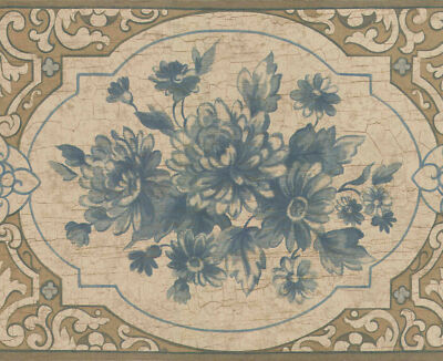 ANTIQUE FLOWER LEAF WALLBORDER PAPER 83B57423