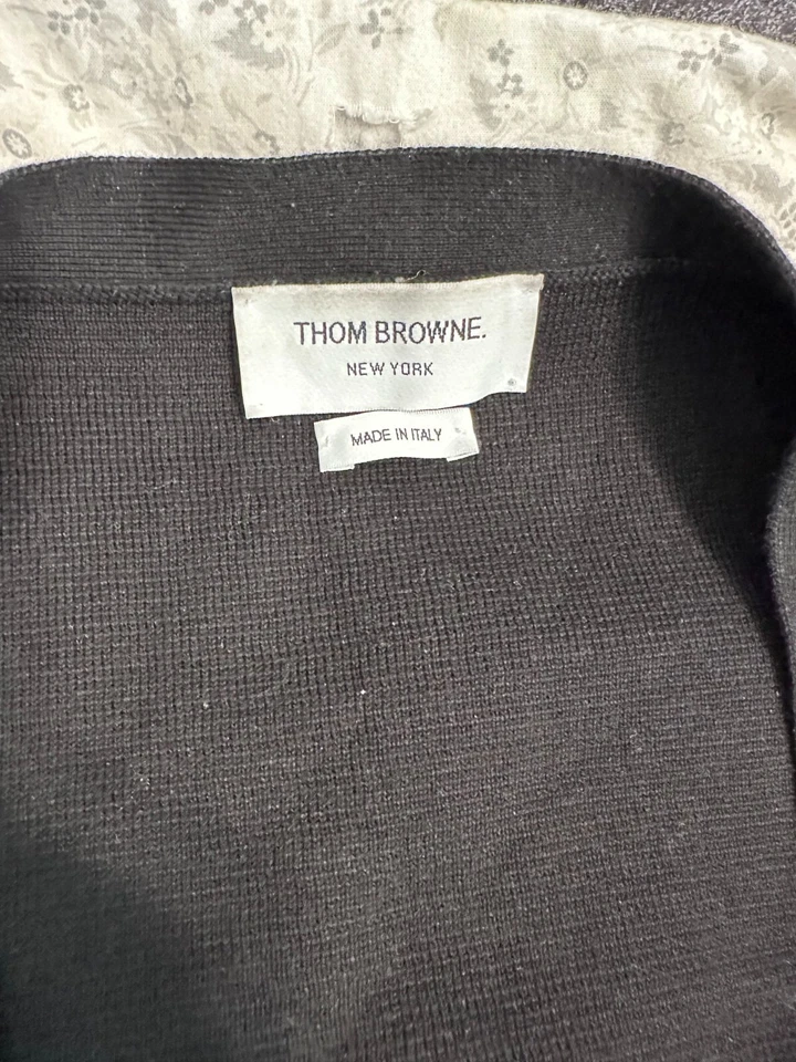 Роскошный мужской кардиган Thom Browne редкий черный! 100% подлинный распродано размер 4 - Изображение 2 из 4