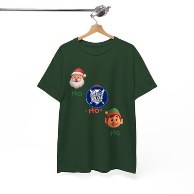 Holiday Ho Ho Ho Tee Shirt - Unisex Heavy Cotton Casual Fit
