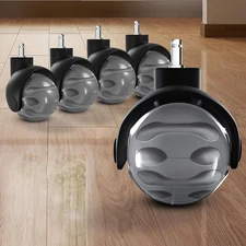 Office Chair Wheels for Carpet Set of 5 Replacement for Office Chairs Mat Safe f