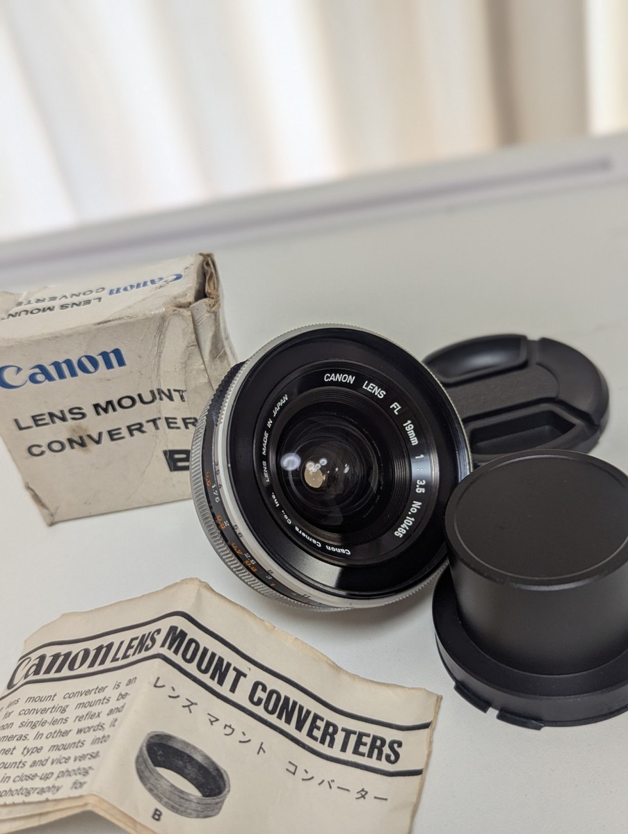Near Mint] Canon FL 19mm F3.5 FD Lens w/Converter B Leica L39 From 