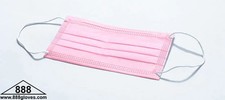 3 Ply Earloop Face Mask - Pink - 90-103PK - 50 Face Masks