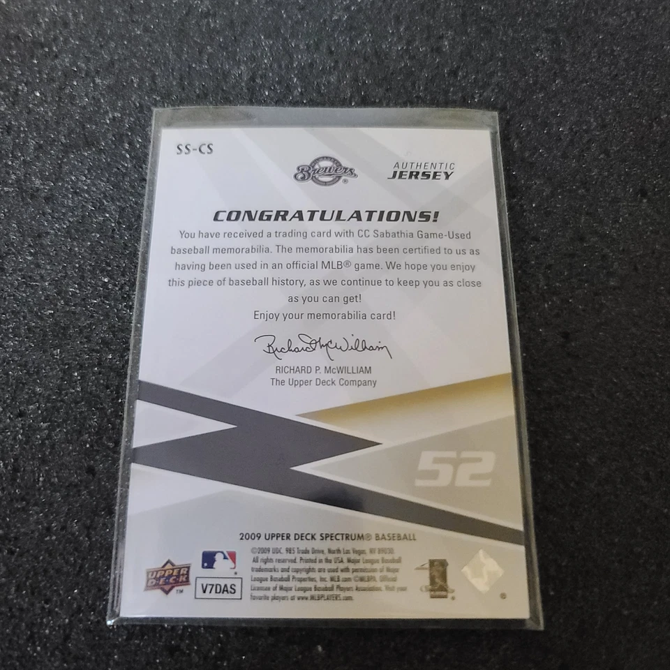 C.C. Sabathia incluye 09 muestras de espectro de cubierta superior 2/99 Foto 3 de 4