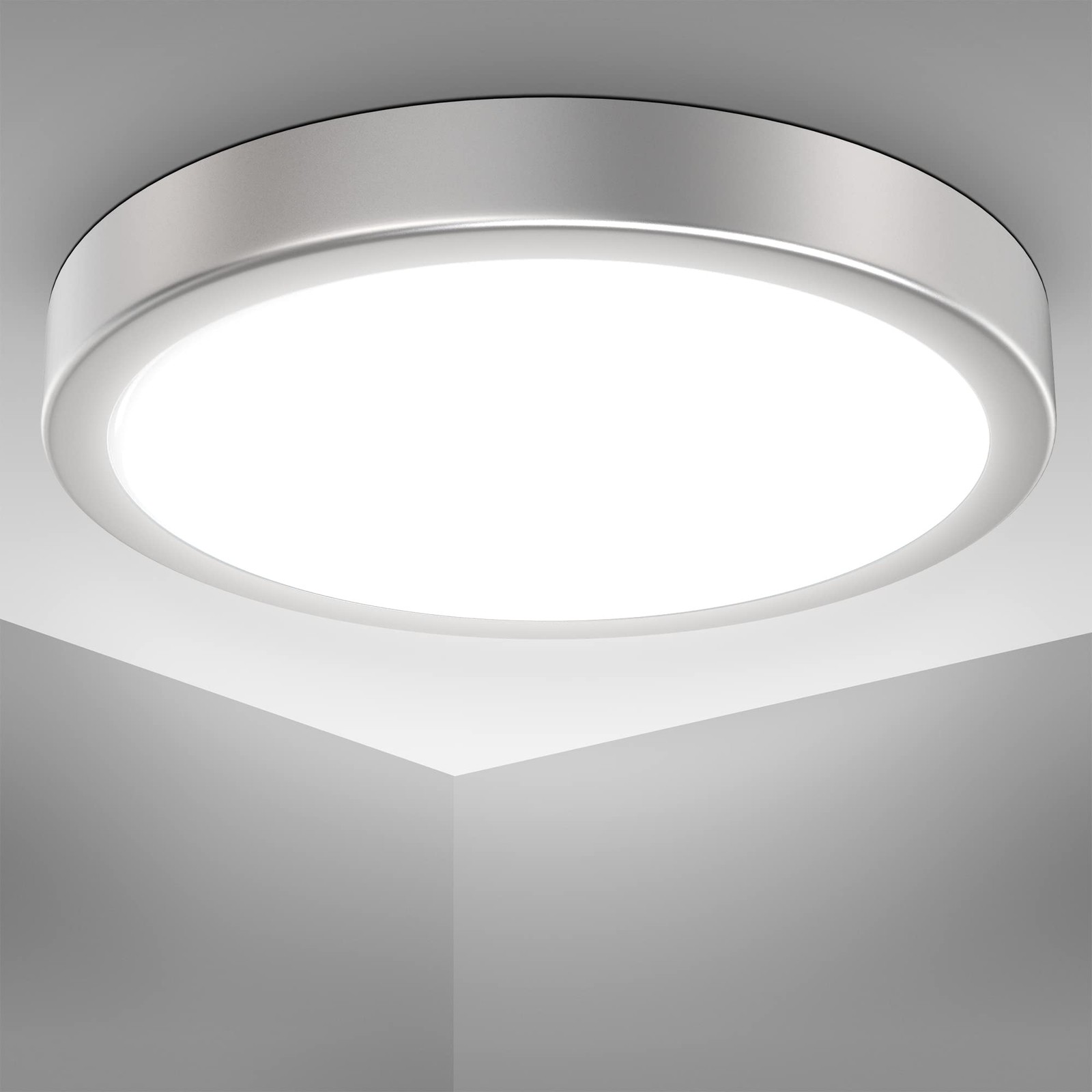 Plafonnier LED 18W pour remplacer ancien luminaire sombre de salon 4000K 28cm