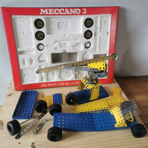 Boîte De Construction Meccano N°3 - Métal, Neuve - Jeu De Construction Vintage