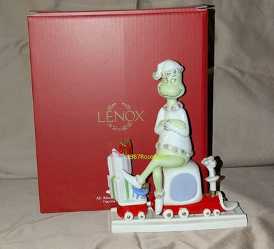 New 2025 LENOX ALL ABOARD WITH MR GRINCH Who Stole Christmas Train Dr Seuss