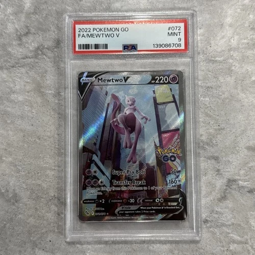 2022 MEWTWO V PSA 9 Pokemon Go 072/078 ALT FULL ART Alternative MINT #72