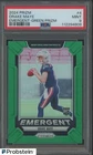2024 Panini Green Prizm Emergent #4 Drake Maye Patriots RC Rookie PSA 9