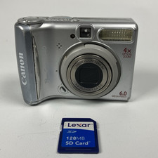 Canon Powershot A540 Digital Camera 6 MP Silver 4x Optical Zoom- PARTS/REPAIR
