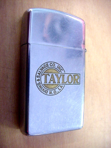 Zippo 1970 Graphics Both Sides Taylor Diving & Salvage Co LIGHTER New Orleans LA