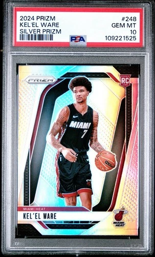 2024 Panini Prizm Kel'el Ware Silver Prizm #248 RC Milwaukee Bucks PSA 10