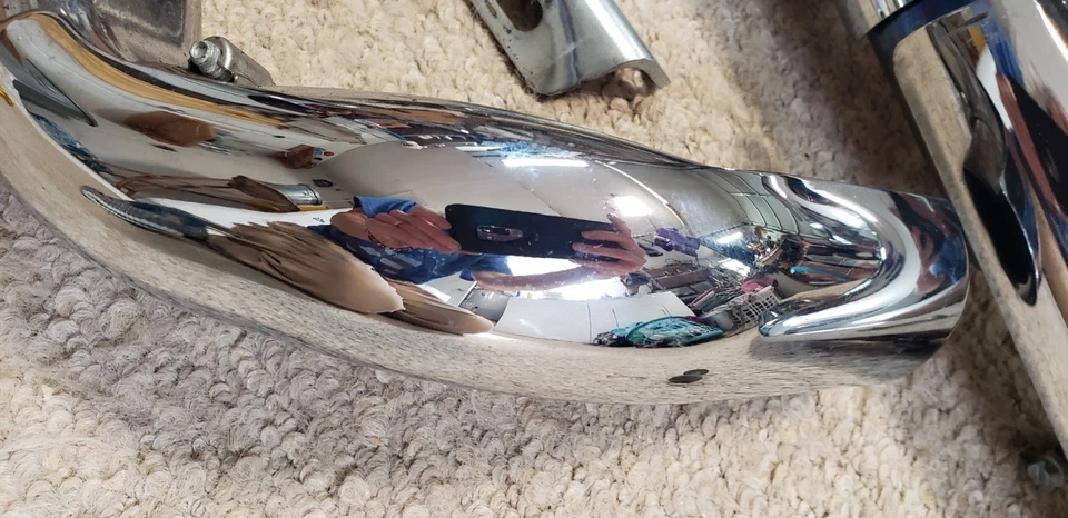 Заводская оригинальная выхлопная труба 2013 Harley Davidson Road King CVO хромированная - Изображение 3 из 4