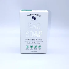 Hand In Hand Fragrance Free In A Box Bar Soap Made With Shea Butter Vegan 5 Oz