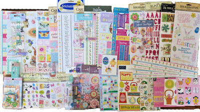 Huge Vintage 90s Scrapbook Embellishments Spring Easter Jolee's Sticko Sandylion
