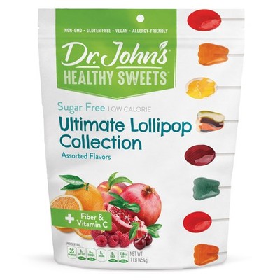 Dr. John s Sugar Free Candy, Healthy Lollipops with Zero Sugar, Low Calorie S...
