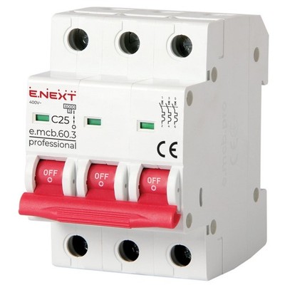 E.NEXT p042033 Sicherungsautomat PRO 3P C 25A 6kA 230/400V AC